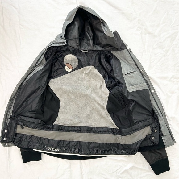 Holden Varsity Shell Snowboard Jacket in Black/Charcoal - Picture 4 of 13